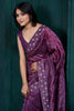 Dazzling Purple Sequins Work Silk Function Wear Saree With Blouse