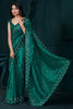 Fascinating Green Sequins Silk Event Wear Saree With Blouse
