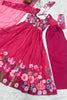 Pretty Pink Floral Printed Organza Traditional Anarkali Suit