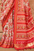 Attractive Beige Patola Print Silk Festival Wear Saree With Blouse