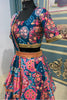 Bewitching Blue Digital Printed Silk Festival Wear Lehenga Choli With Dupatta