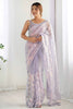 Incredible Lavender Sequins Net Event Wear Saree With Blouse