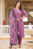 Fabulous Purple Embroidered Art Silk Event Wear Pant Suit