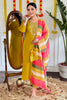 Glorious Mustard Embroidered Viscose Haldi Wear Pant Suit