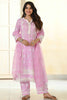 Gorgeous Pink Color Printed Cotton Event Wear Pant Suit