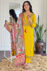 Bewitching Mustard Color Embroidered Viscose Haldi Wear Pant Suit