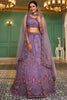 Precious Lavender Embroidered Net Designer Lehenga Choli