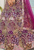 Attractive Burgundy Thread Work Net Bridesmaid Lehenga Choli