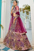 Attractive Burgundy Thread Work Net Bridesmaid Lehenga Choli