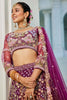 Attractive Burgundy Thread Work Net Bridesmaid Lehenga Choli