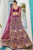 Attractive Burgundy Thread Work Net Bridesmaid Lehenga Choli