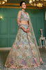 Captivating Sea Green Sequins Net Designer Lehenga Choli With Dupatta