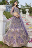 Fabulous Purple Embroidered Net Engagement Wear Lehenga Choli