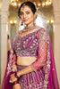 Astonishing Burgundy Sequins Net Designer Lehenga Choli With Dupatta