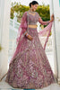 Wonderful Lavender Embroidered Net Bridesmaid Lehenga Choli