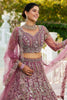 Wonderful Lavender Embroidered Net Bridesmaid Lehenga Choli