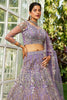 Superb Mauve Embroidered Net Designer Lehenga Choli With Dupatta