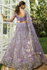 Superb Mauve Embroidered Net Designer Lehenga Choli With Dupatta