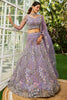 Superb Mauve Embroidered Net Designer Lehenga Choli With Dupatta