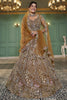 Extraordinary Mustard Yellow Embroidered Net Wedding Lehenga Choli