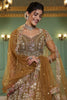 Extraordinary Mustard Yellow Embroidered Net Wedding Lehenga Choli