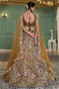 Extraordinary Mustard Yellow Embroidered Net Wedding Lehenga Choli