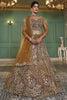 Extraordinary Mustard Yellow Embroidered Net Wedding Lehenga Choli