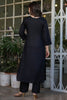 Lovable Black Embroidered Viscose Pant Suit With Dupatta