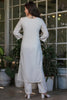 Alluring Off-White Embroidered Viscose Casual Wear Pant Suit