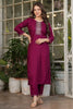 Lovely Maroon Sequins Rayon Casual Wear Pant Suit With Dupatta
