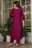 Lovely Maroon Sequins Rayon Casual Wear Pant Suit With Dupatta