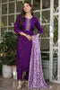 Dazzling Wine Sequins Rayon Function Wear Pant Suit With Dupatta