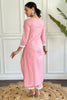 Fantastical Pink Embroidered Cotton Pant Suit With Dupatta