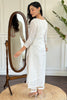 Awesome White Embroidered Viscose Event Wear Pant Suit