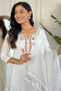 Awesome White Embroidered Viscose Event Wear Pant Suit