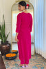 Surprising Pink Embroidered Rayon Festival Wear Pant Suit