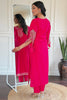 Adorable Pink Embroidered Viscose Function Wear Pant Suit With Dupatta