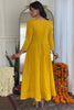 Stunning Mustard Yellow Bandhani Printed Silk Pant Suit With Dupatta