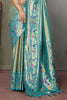 Lovable Sky Blue Zari Weaving Banarasi Silk Festival Wear Saree