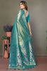 Lovable Sky Blue Zari Weaving Banarasi Silk Festival Wear Saree