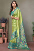 Wonderful Olive Green Zari Weaving Banarasi Silk Paithani Saree