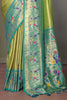 Wonderful Olive Green Zari Weaving Banarasi Silk Paithani Saree