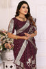 Surprising Brown Zari Weaving Silk Festival Wear Saree With Blouse