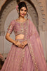Shocking Pink Embroidered Tissue Silk Pastel Lehenga Choli With Dupatta
