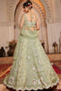 Stunning Pista Green Sequins Tissue Silk Designer Lehenga Choli