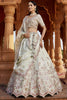 Lovely Pista Green Embroidered Tissue Silk Wedding Lehenga Choli