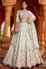Lovely Pista Green Embroidered Tissue Silk Wedding Lehenga Choli