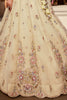 Adorable Cream Sequins Tissue Silk Pastel Lehenga Choli With Dupatta