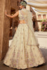 Adorable Cream Sequins Tissue Silk Pastel Lehenga Choli With Dupatta