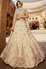 Adorable Cream Sequins Tissue Silk Pastel Lehenga Choli With Dupatta